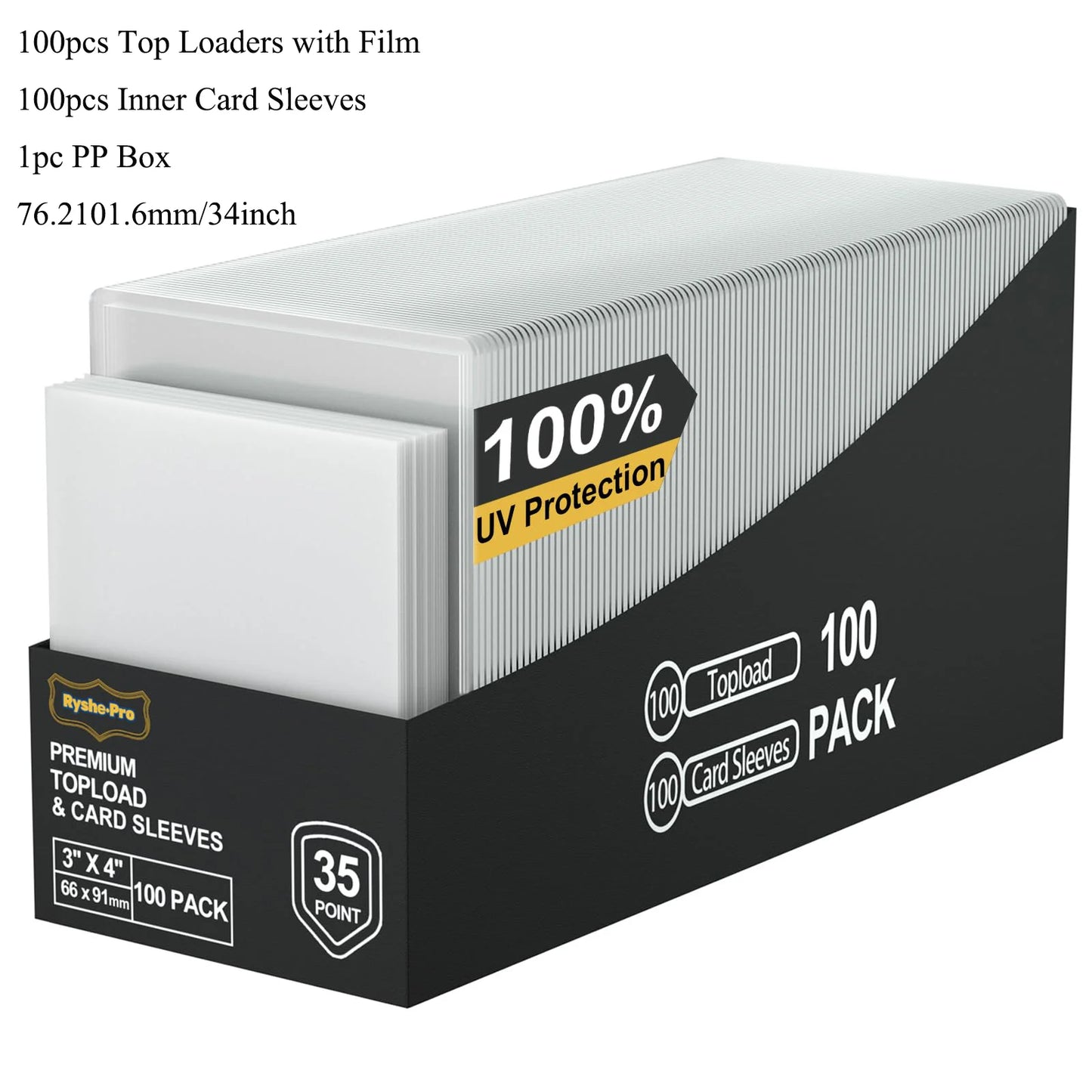 Lot de 25 protections rigides transparentes pour cartes TCG