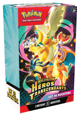 Bundle Pokémon Héros Transcendants contenant 6 boosters en français