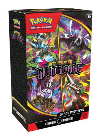 Bundle Pokémon ME05 Nuit Noire contenant 6 boosters
