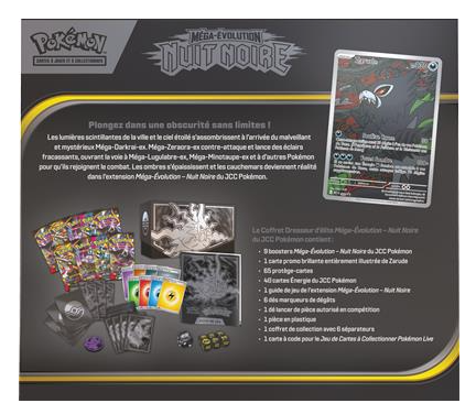 Contenu de l’ETB Pokémon ME05 Nuit Noire